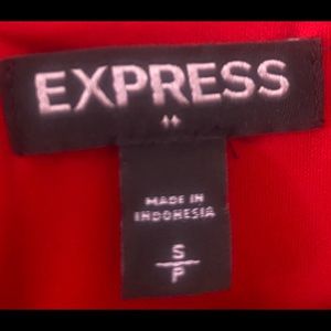 Long sleeves red silky short dress